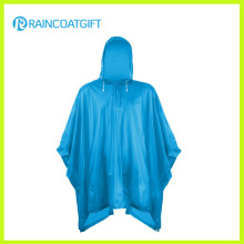 Poncho de PVC transparente con capucha de cuerda (Rvc-144)